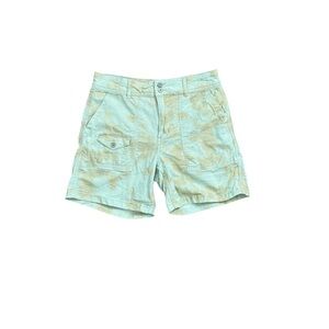 Anthropologie Women Wanderer Utility Shorts Sky/Cielo Blue Brown Size 29